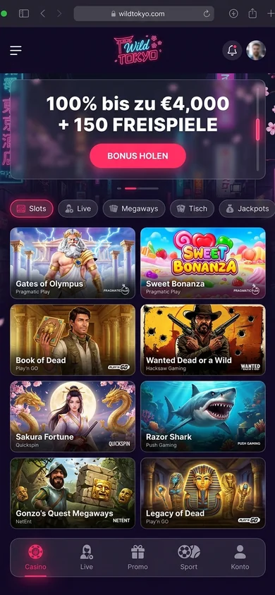 Mobile Erfahrung im Browser – Wild Tokyo